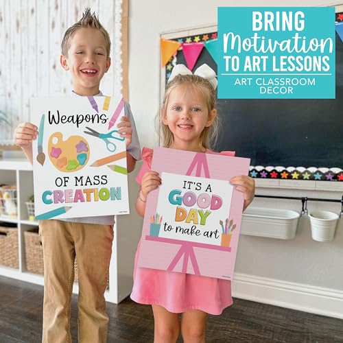 Art Classroom Posters – 6 Colorful Prints for Decor, Creative Teaching Supplies, Must-Haves for Teachers, Art Instructor Resources, Room Decorations for Learning Spaces - Colorful Classroom Decor - Image 3