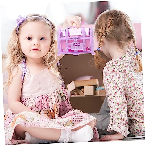 Toyvian 4 Conjuntos De Mala De Brinquedo Crianças Anéis Para Meninas Brinquedos Menina Crianças Tern