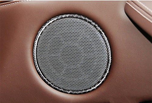 Carbon Fiber Interior Car Door Speaker Frame Trim Cover 6pcs for BMW X5 X6 F15 F16 2014-2018