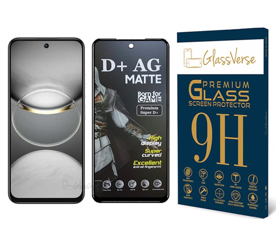 Image of GlassVerse D+ Matte Tempered Glass With 18H Hardness For Tecno Spark 30 Pro (Pack Of 2) with Free Installation Kit Full screen Coverage - 6.78 inch