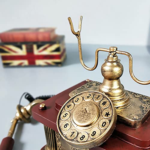 Téléphone fixe rétro en résine : une décoration de bureau vintage et élégante - 5