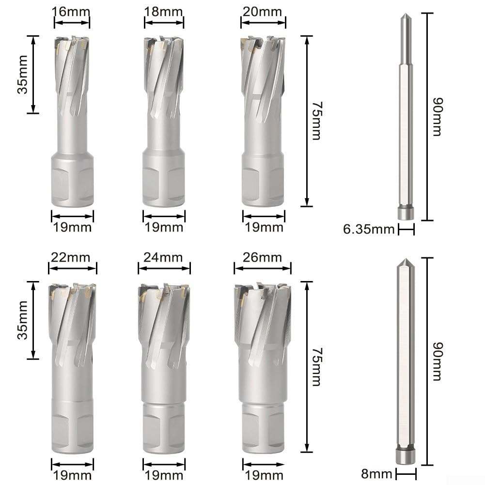per punte Foratrici per tct 16-26mm per Ferro per duro per