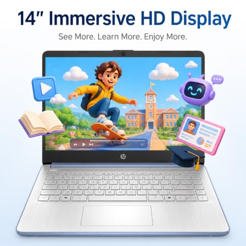 Image of HP 14-inch Laptop Ultra Light - 1-Y Office 365, Long Battery Life, Wi-Fi 6