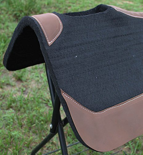 Challenger Western 30X32 Contoured Wool Felt Therapeutic Horse Saddle Pad Black 3981Bk2 #TOP1