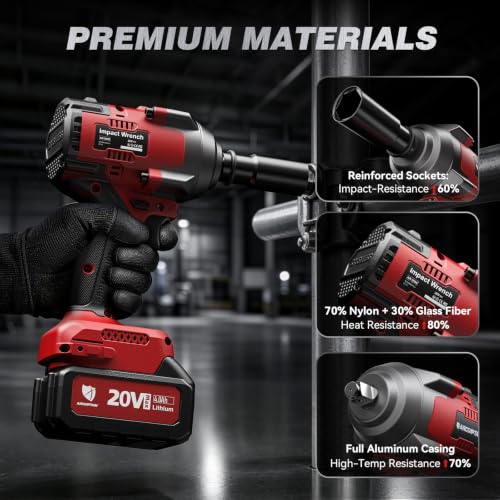 ARCCAPTAIN Cordless Impact Wrench 996Ft-lbs(1350N.m), 1/2 Inch Impact Gun - image 6