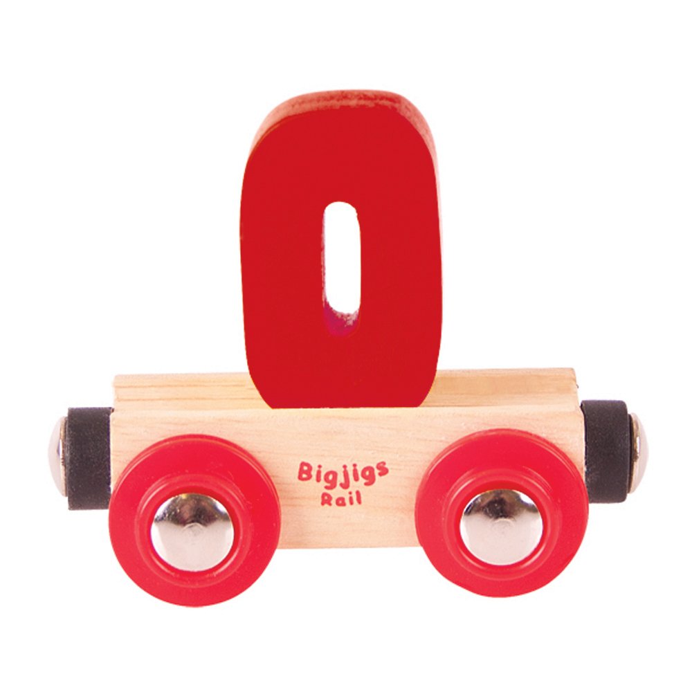 Bigjigs Rail Rail Name Number 0 (Dark Red)