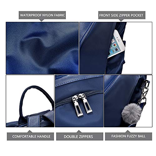 Image of PINCNEL Women Backpack Purse Waterproof Nylon Anti-theft Rucksack Lightweight Shoulder Bag