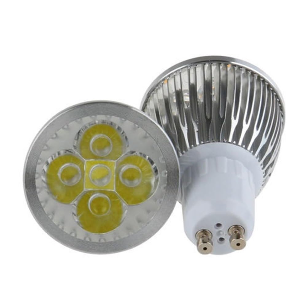 Fengyan Bombillas Domésticas 50 pcs AC85V-265V 5W 5x1W GU10 LED Bombilla de Techo de luz de Punto Caliente Fresco día lámparas Blancas (Talla : Cool White)