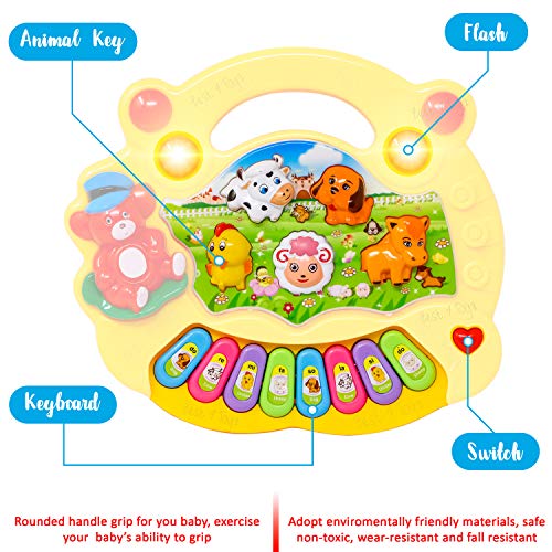 Image of Zest 4 Toyz Piano Keyboard for Kids Musical Piano Musical Toys for Kids with Flashing Lights & Sound Toy Music Keyboard Baby Toy Educational Toys for 3 Year Old+ (Multicolor)
