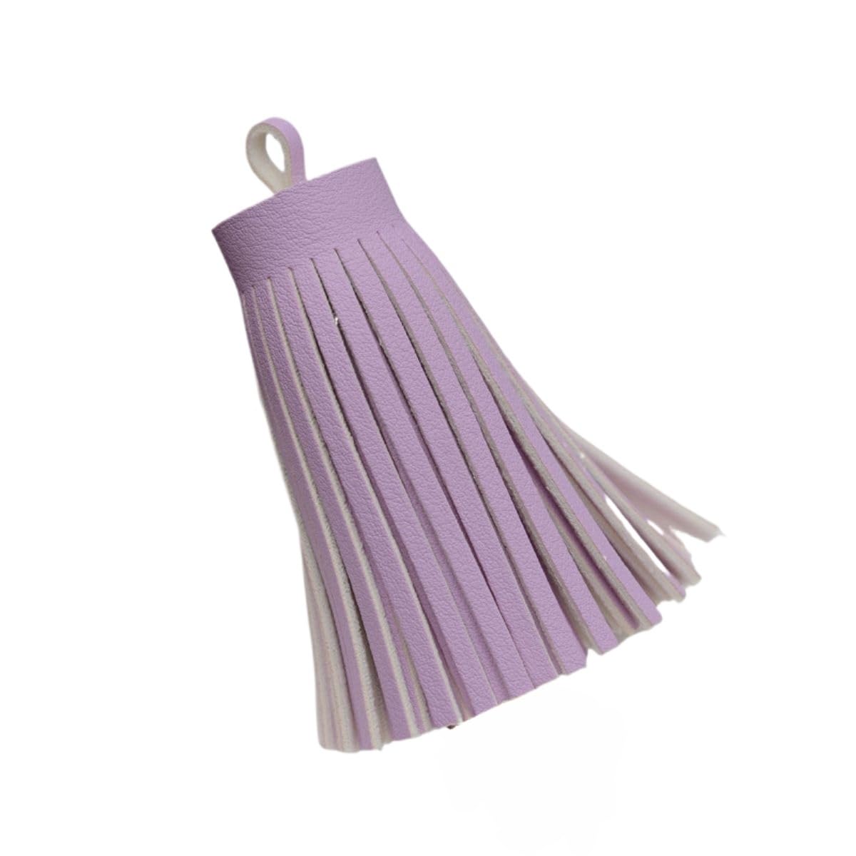 ROMDANTY 12pcs Short Leather Tassels, Leather Tassel Charms for Keychains, DIY Jewelry Making Accessories, Souvenir Craft Projects, Elegant Tassels for Bookmarks