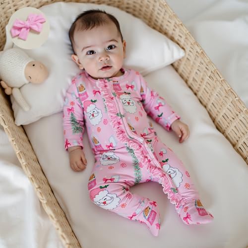 Image of Kuriozud Newborn Infant Unisex Baby Boy Girl Button Solid Romper Bodysuit One Piece Jumpsuit Outfits Clothes | Newborn Baby Girl Sleeper for Daily, Brithday, Halloween, Christmas, New Years, Valentines, St. Patrick's Day, Easter 0-9M