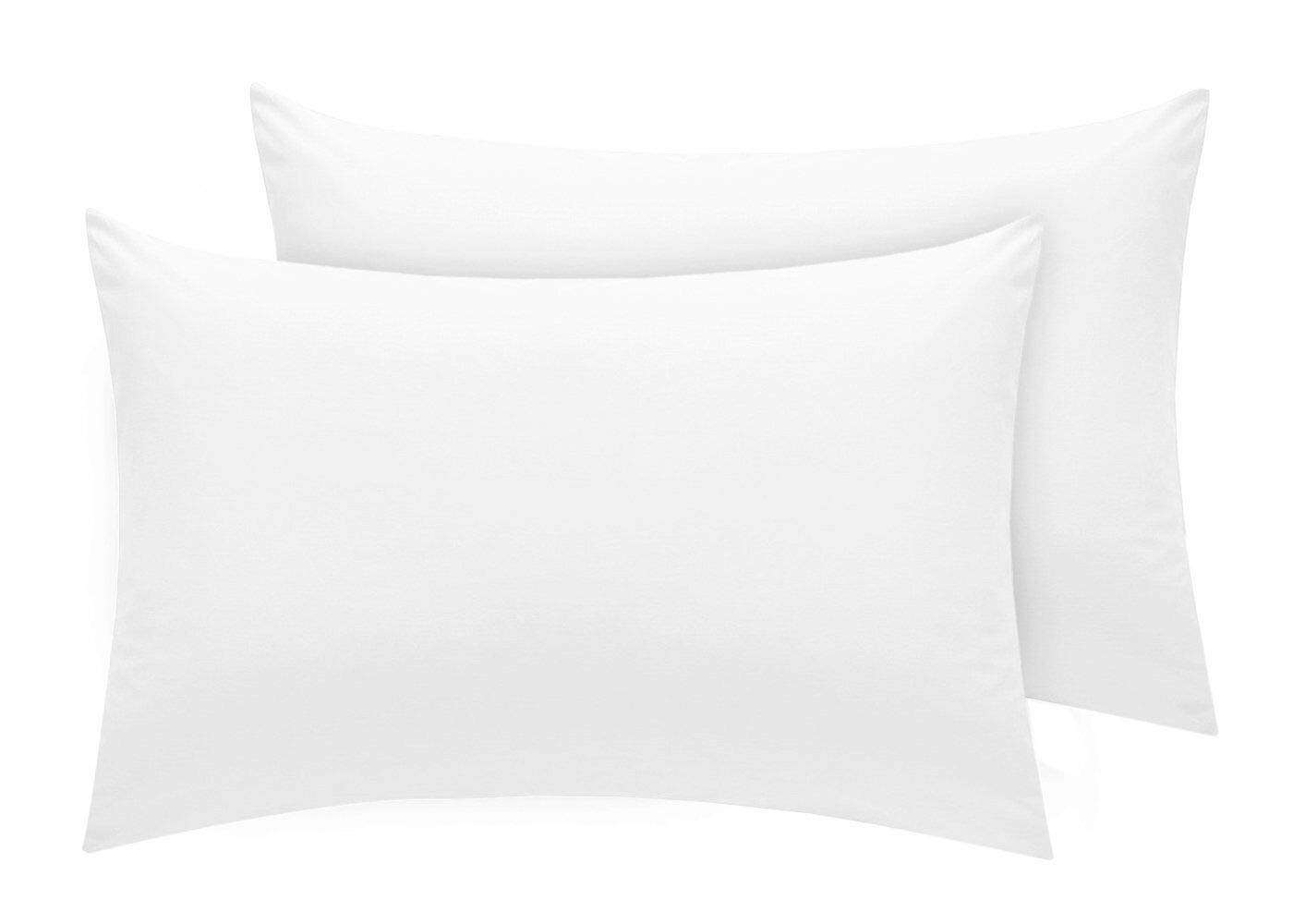 Comfort Collections White New 200Tc Thread Count 100% Egyptian Cotton Pillow Case Pair Housewife 50Cm X 75Cm Approx