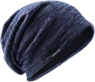 VECRY Mens Slouchy Beanie Knit Skull Cap Long Baggy Lined Winter Summer Hats