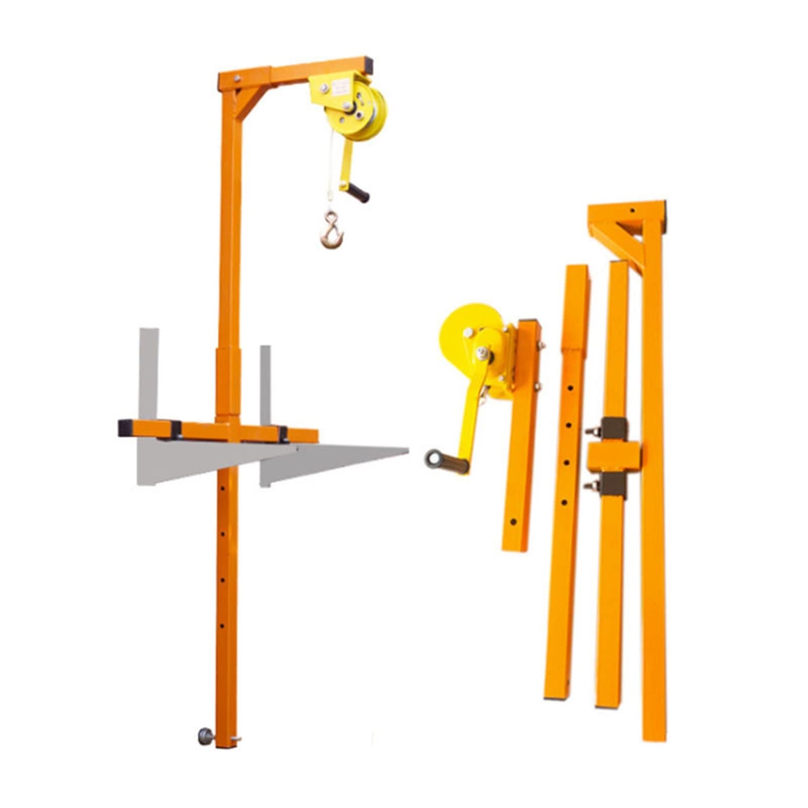 icVantA 1200 lb Manual Stainless Steel Outside Installation Lifting Crane Folding Self-Locking Manual Winch Assembly Air Conditioner (White)