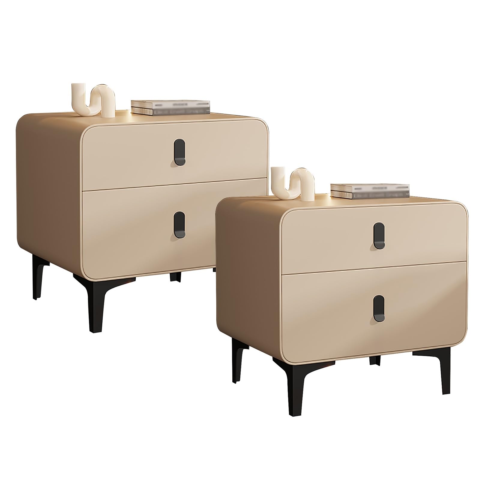 Table de chevet 2 tiroirs grand rangement avec table d'appoint - 7
