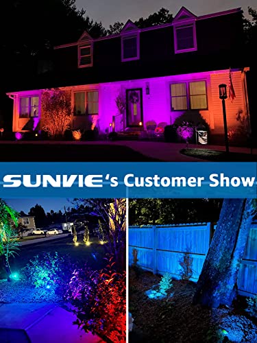 Sunvie 8 Pack Rgb Color Changing Landscape Lights Low Voltage Led Landscape Lights With Short Range Remote Control #TOP4