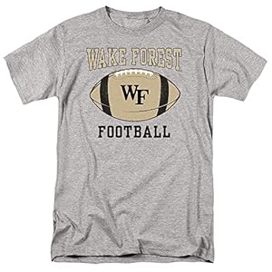 Wake Forest Demon Deacons Official Football Ball Unisex Adult T Shirt,Athletic Heather, 5X-Large