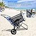 Beach Cart Chair – 2 in 1 Turns from Cart to Beach Chair – Large Wheels – Easy to Use – Large Capacity – Flower Pattern