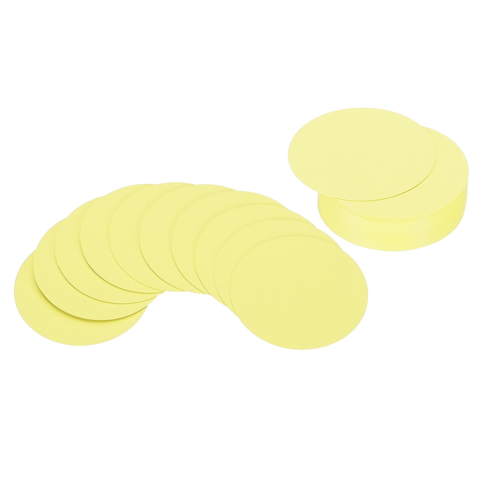 PATIKIL 2inch Circle Card Stock Light Yellow 50Pcs — image 1