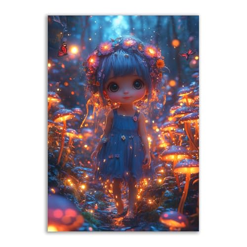 Toile murale vintage TERUEA grand format 70x100cm pour habiller un mur vide de salon