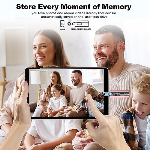 Image of EATOP 256GB Photo Stick for iPhone Flash Drive, iPhone Memory Stick Thumb Drives USB Stick External Storage Compatible with iPhone /iPad /Android /PC (Rose Gold)