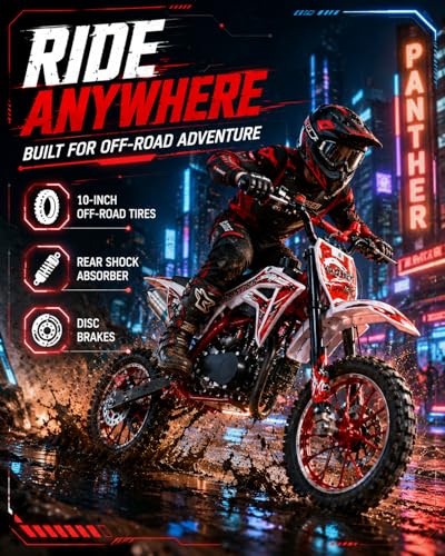 Image of 50cc Kid Gas Dirt Bike, 2-Stroke Gas Powered Kids Motorcycle