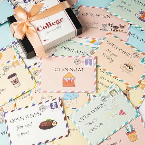Image of Graduation Gifts 2026-26pcs Open When envelopes,Open When Letters,College Survival Gift Card Book,College Gift Card envelopes Gift,end of Year Student Gifts for her,him,Friends,Son-red