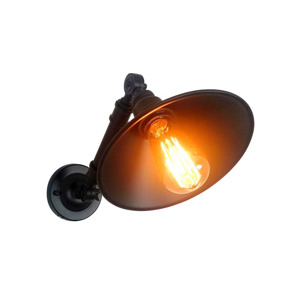 SXECAEPS Black Water Pipe Vintage Wall Lamp Industrial Retro Steampunk Light Finish E27 Socket Bedroom Bar Mirror Stair Loft Decor Sconce Interesting