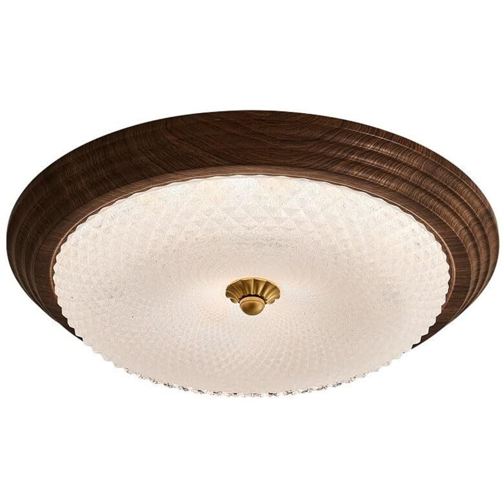 Plafonnier encastré style ferme aspect bois nordique réglable contre la lumière agressive