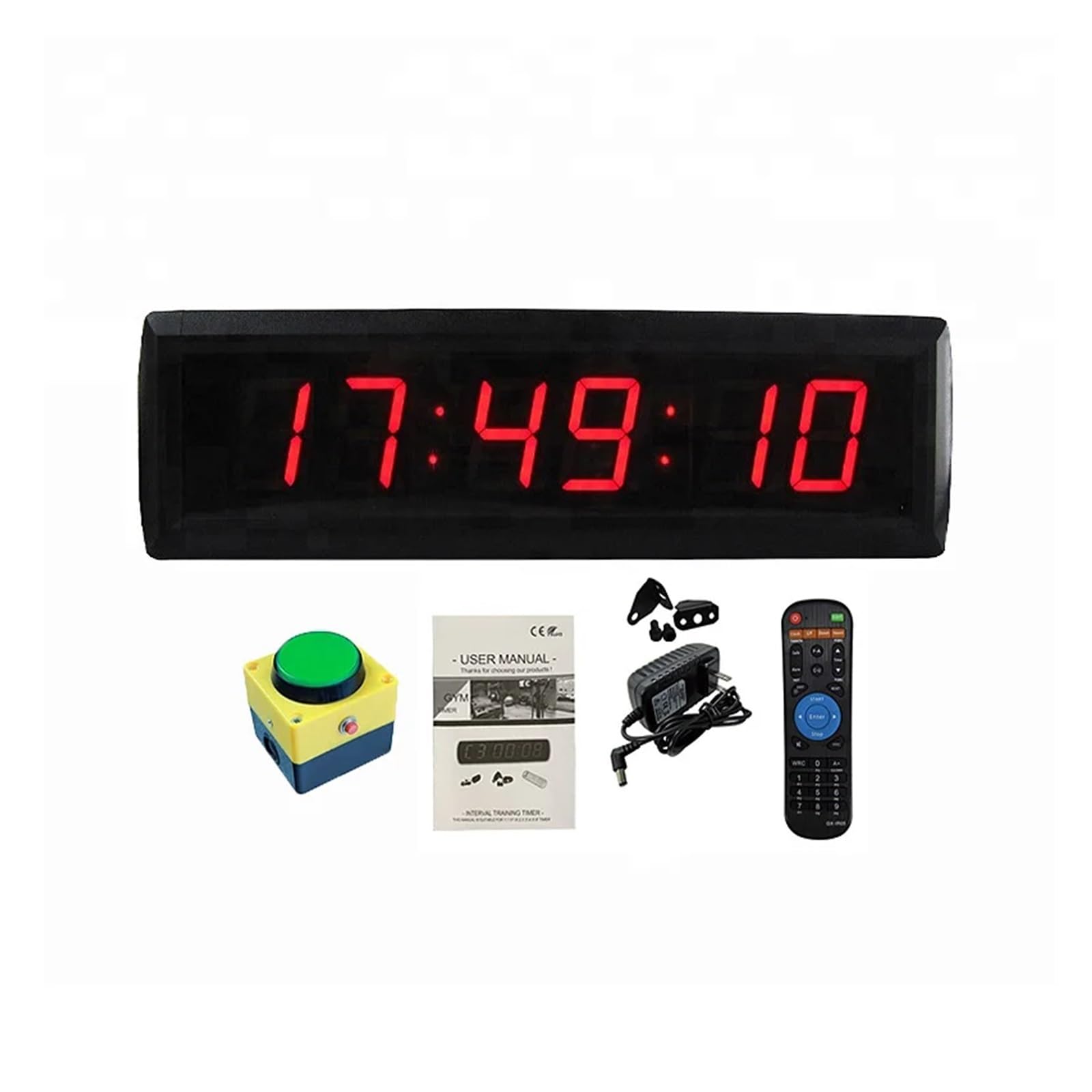 Reloj de gimnasio Reloj con botón de cronógrafo digital con pantalla LED, temporizador 220 con botón for precisión, 1,8 pulgadas Ideal para todos los gimnasios y entrenamientos.