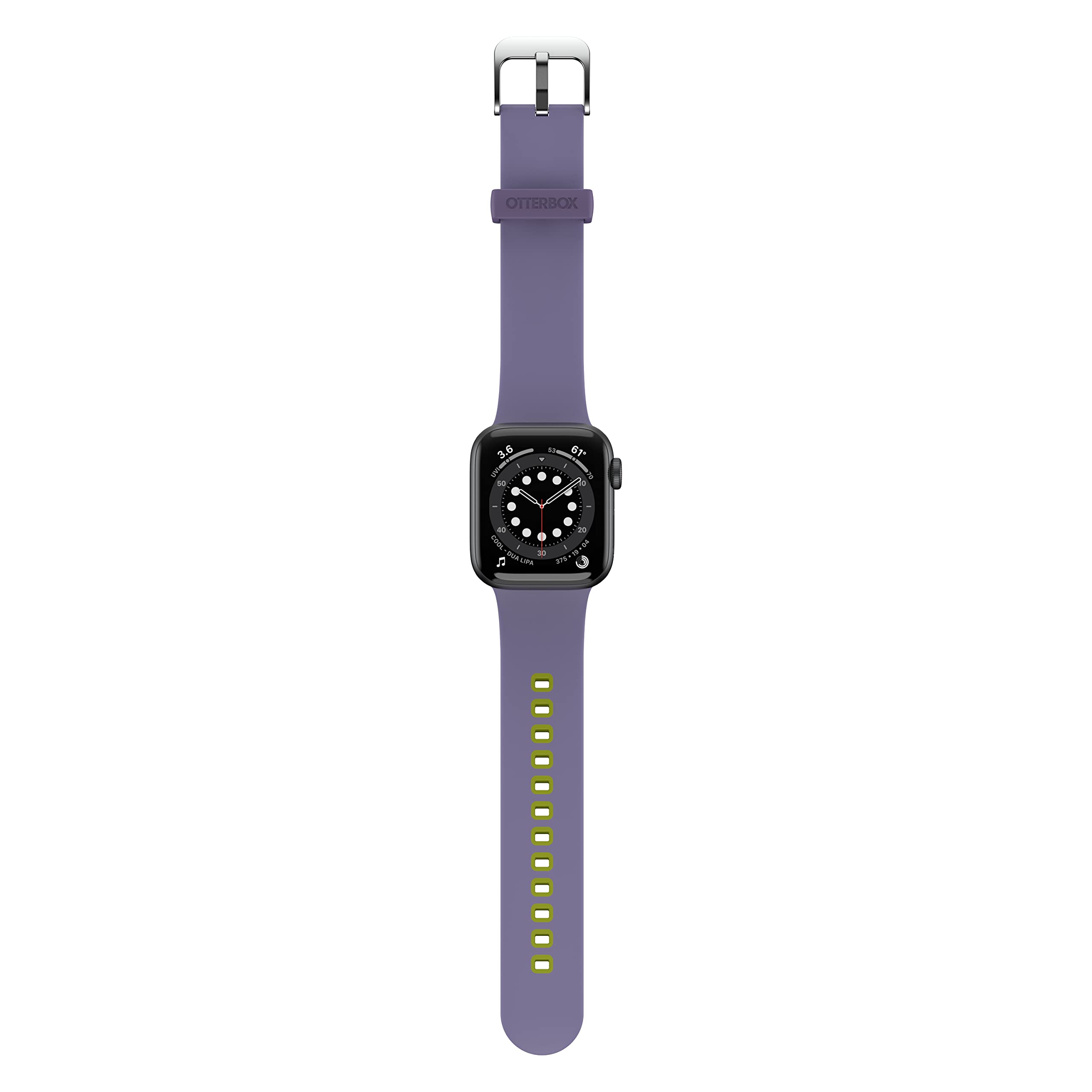 OtterBox All Day Watch Band for Apple Watch 40/41/42mm, Replacement Durable Soft Touch Silicone Strap for Apple Watch Purple/Green - Image 3