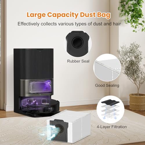 Image of 20 Pack Accessories for Dreame X50 /L50 /Mova V50 Ultra Complete Robot Vacuum | 1 Pair Main Brush 4 Side Brushes 4 HEPA Filters 4 Mop Pads 4 Dust Bags