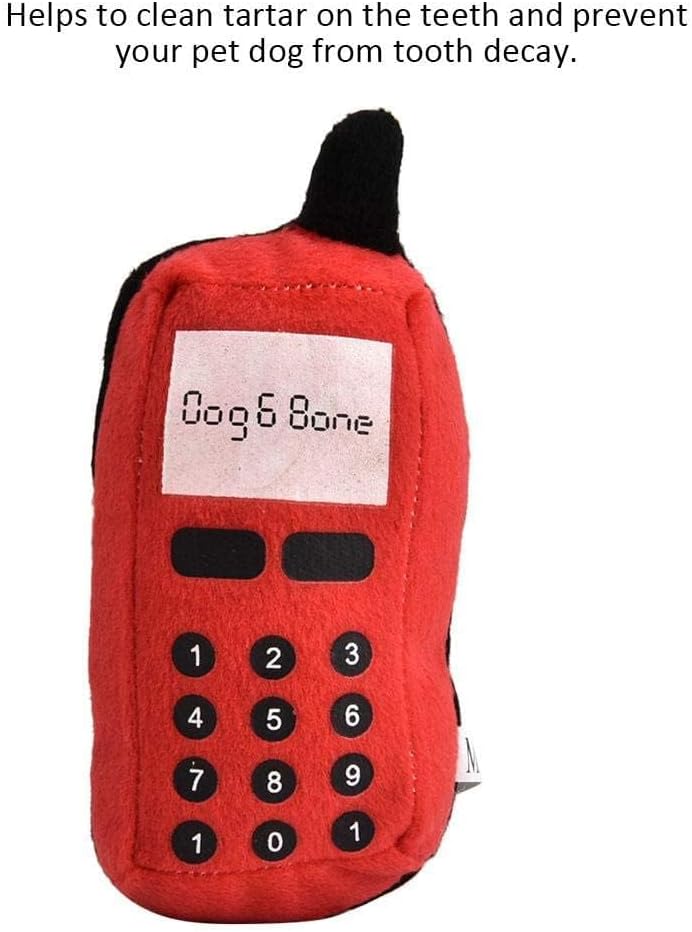 Squeaky Dog Toys, Squeaky Plush Cell Phone Toy Dog Chew Toy Pet Chew Squeaker Toys Funny Mobile Phone Shape Interactive Toy for Dog Cat