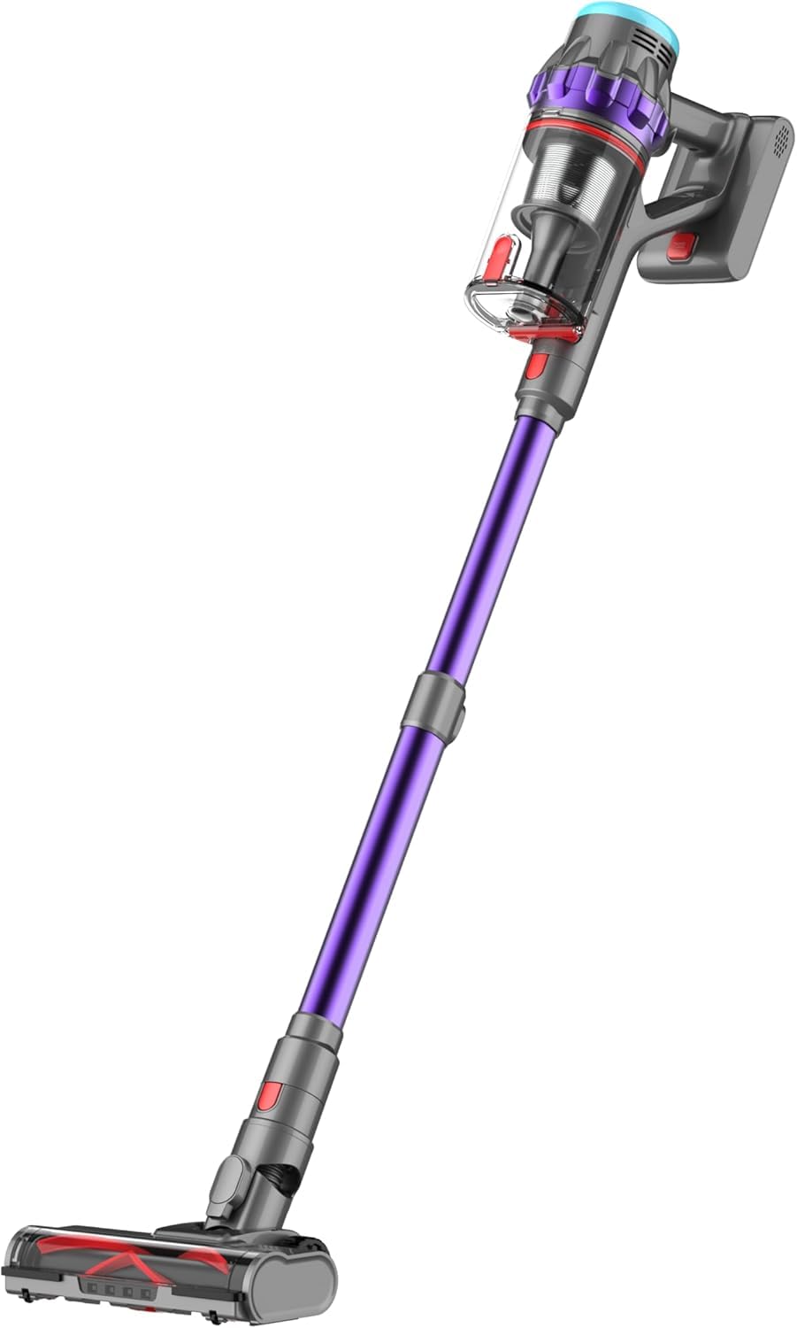 Lubluelu G10 Akku Staubsauger 50000Pa/550W/50Min Staubsauger Kabellos mit Display, Anti-Tangle-Bürste, leichte & Flexible Bauweise, Akkustaubsauger für Tierhaare/Teppiche/Hartböden/Auto