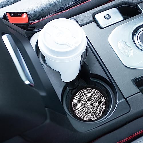 Image of Amooca 4-Pack Car Cup Holder Coaster Bling Crystal Rhinestone Car Interior