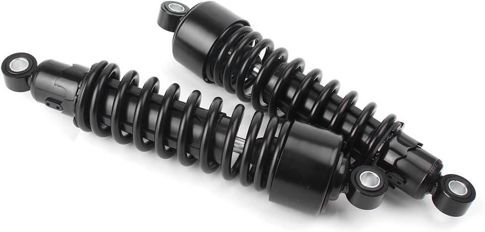 11.73inch 298mm Rear Air Shocks Absorber Damper Eye to Eye Rear Suspension Compatible for Davidson Motorcycles Black (A Pair)