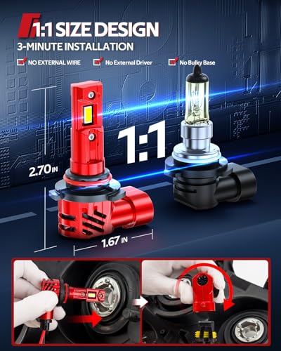 Image of Torchbeam 9005 /9006 90,000LM Bulbs, 60000H Super Long Lifespan, 2026 Upgraded 9005 9006 Fog Bulbs Combo, 5 Minutes Installation, 6500K Cool White with 15000RPM Cooling Fan, Pack of 4