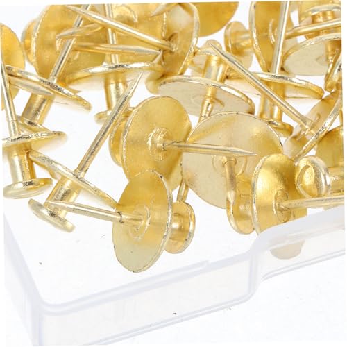 Image of 30pcs Love Hook Nails for Hanging Picture Painting Double Headed Picture Hangers Picture Mounting Hardware Double-Headed Nail Aesthetic Nail for Hanging Golden Zinc Alloy