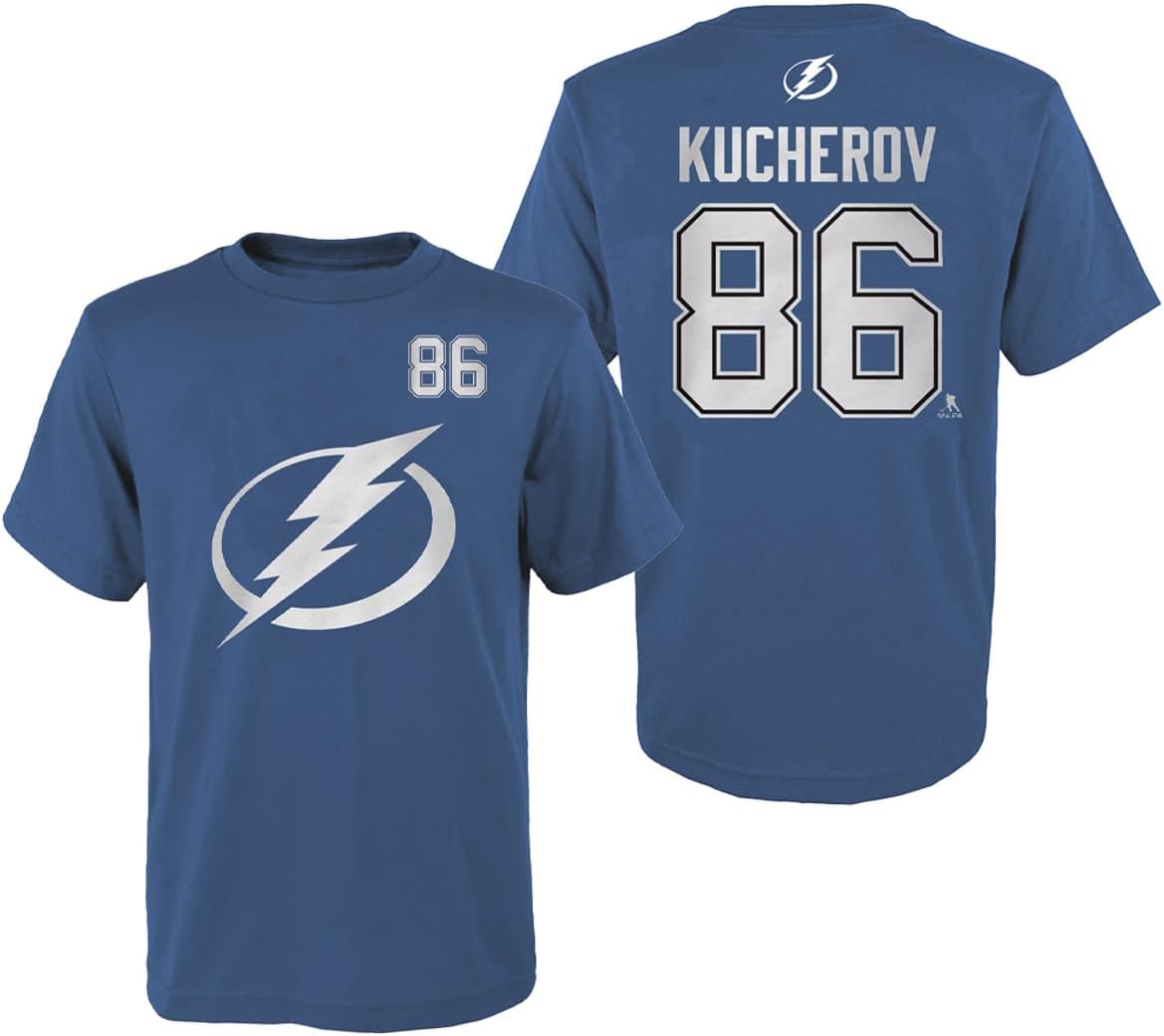Outerstuff Nikita Kucherov Tampa Bay Lightning #86 Juniors Boys 4-18 Name & Number T-Shirt