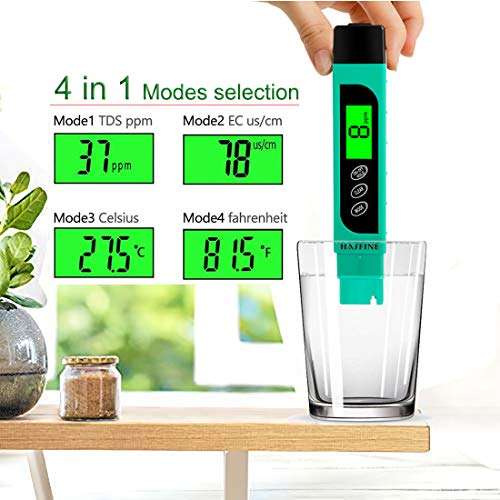 Tds Meter Water Quality Tester,Hasfine Digital Conductivity Meter 3 In 1 Tds,Ec And Temperature Meter, Accuracy Testing Pen 0-9999 Ppm Meter For Drinking Water, Aquariums,Pool And More #TOP1