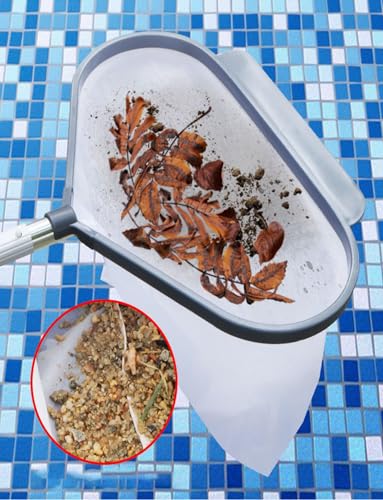 Esta Red Recoge-Snacks de Piscina de Alta Resistencia con Mango es Ideal para Limpiar Piscinas y Eliminar Hojas.