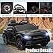 Electric Car for Kids,Licensed Dodge Charger SRT Hellcat Ride on Car,3.1mph Max Speed,12V 7A Kids Electric Vehicle with Remote Control,Music,LED Light,Bluetooth (Black)