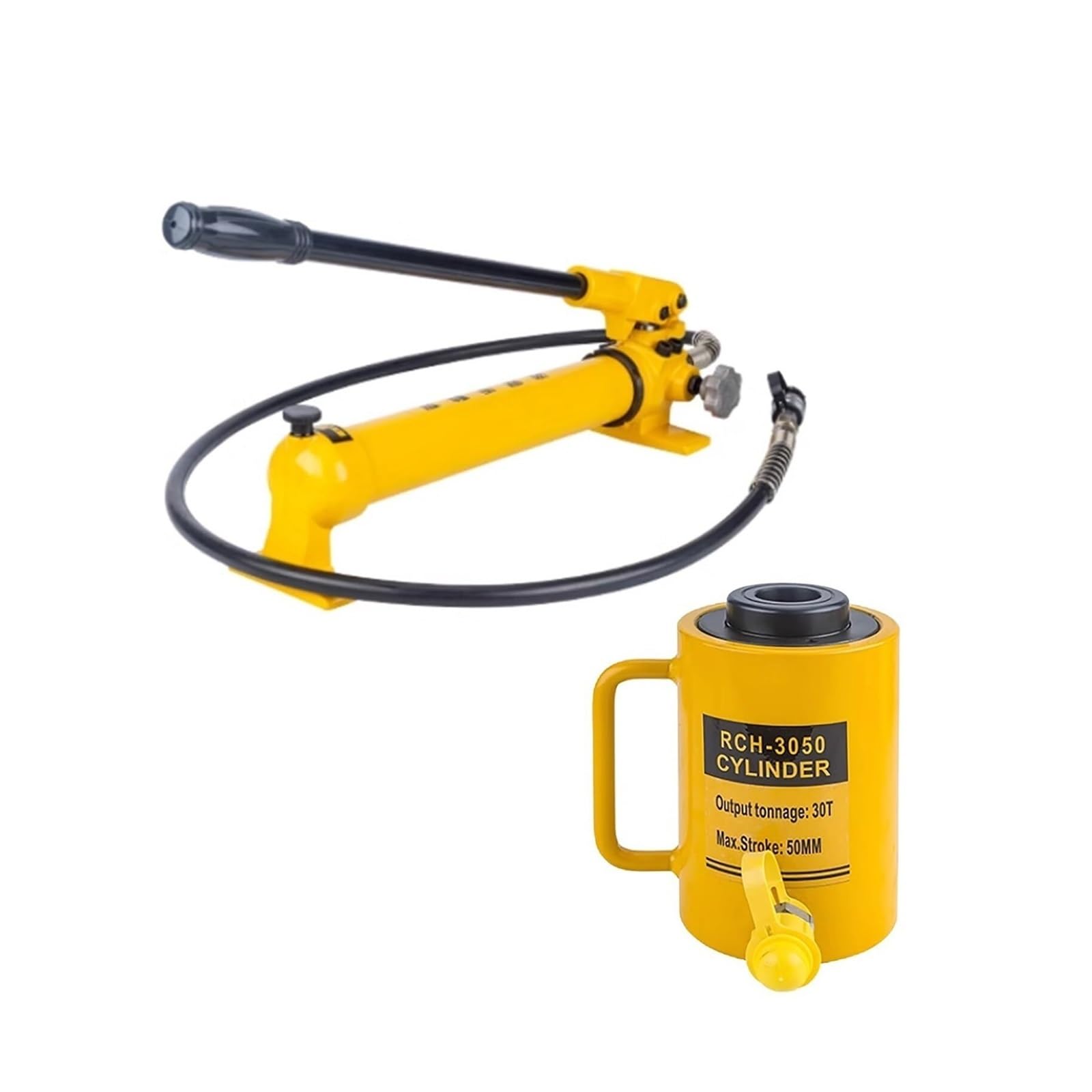 Podnośnik hydrauliczny z pompką ręczną CP-700, pusty siłownik hydrauliczny jednostronnego działania, możliwość pchania i ciągnięcia (skok 30T-5.1 cm + pompa ręczna CP-700)
