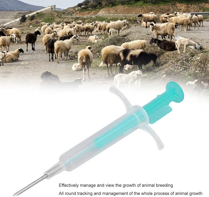 Haustier ID Microchip, tragbare leichte Haustier Microchip Implant Kit für Katzen Hunde Kaninchen Kuh Schwein Mikrochip Implantat Kit für die Verwaltung und Verfolgung von Tieren(1.4x8mm)