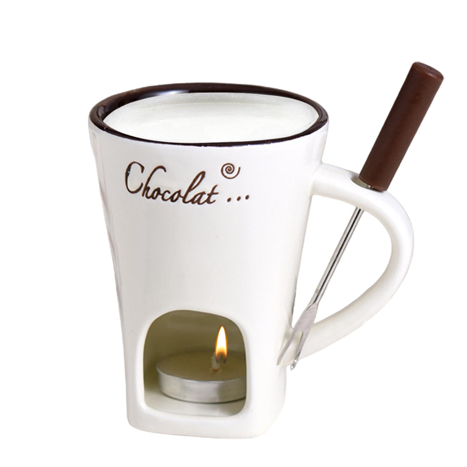 Appareil fondue chocolat bougie céramique chauffe-plat