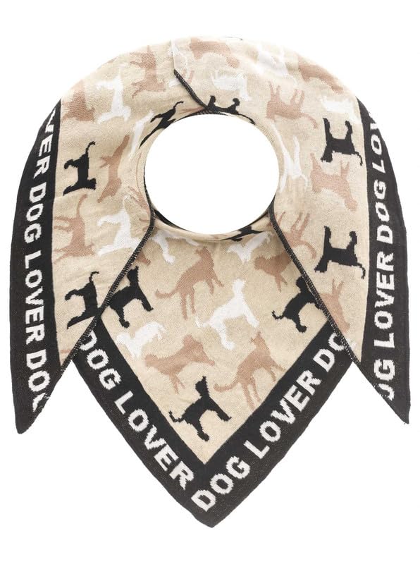 Zwillingsherz Schal Dreieckstuch Damen Halstuch viele verschiedene Muster Dog Lover, Leo in Herz u.a. Freizeit 50% Baumwolle, 50% Polyacryl