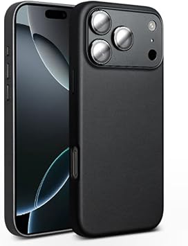 Noble Case for iPhone 17 Pro Max/17 Pro/17 Air/17, Luxury Genuine Leather Slim Lens Protection Case Wireless Charging Shockproof Cover,Black,17 Pro Max