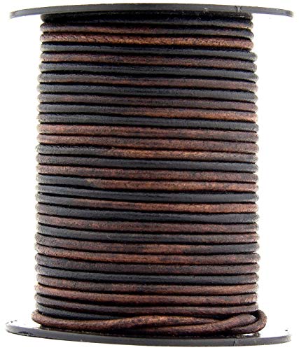 Gypsy Sippa Natural Dye Round Leather Cord 1.0mm 25 Meters(27.34 Yards)