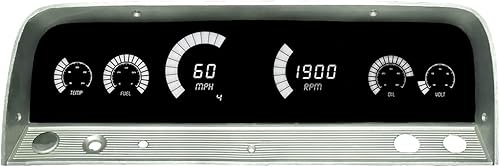 Panel de medidor de repuesto digital LED compatible con camiones Chevy, actualización precisa y elegante del tablero (blanco)