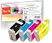 Produktbild Peach E130 Spar Pack Druckerpatronen XL (BK, C, M, Y) ersetzt Epson T1305, C13T13054010 für z.B. Epson Stylus Office BX 635 FWD, Epson Stylus SX 525 WD, Epson Stylus Office BX 535 WD